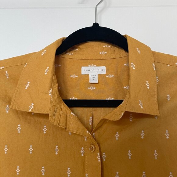 Garnet Hill Essential Organic Cotton Shirt Long Sleeve Button Down - Picture 2 of 3